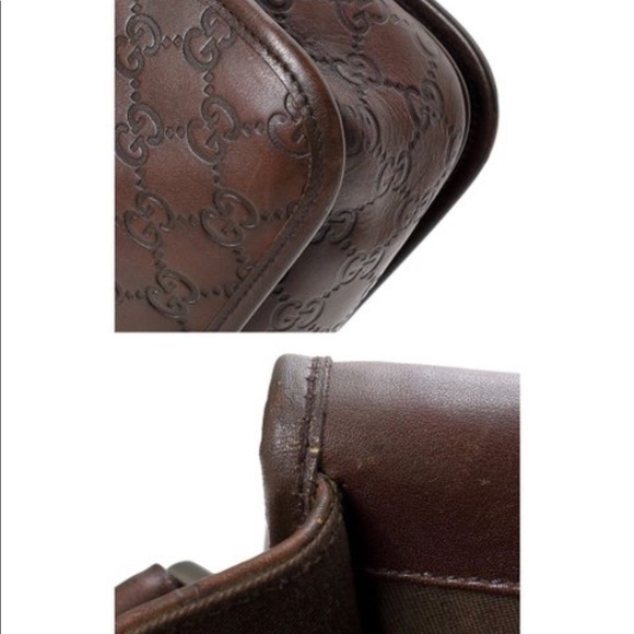 Sold!!!!! PreOwned DarkBrown GG Guccissima Leather - Picture 5 of 14